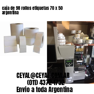 caja de 98 rollos etiquetas 70 x 50 argentina