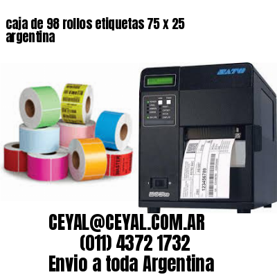 caja de 98 rollos etiquetas 75 x 25 argentina