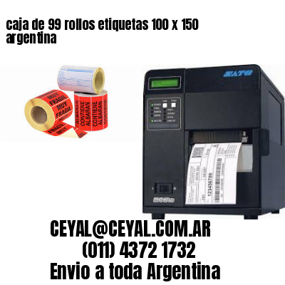 caja de 99 rollos etiquetas 100 x 150 argentina