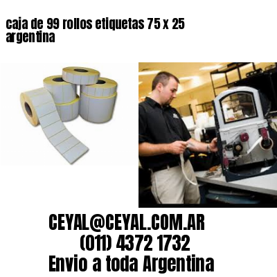 caja de 99 rollos etiquetas 75 x 25 argentina