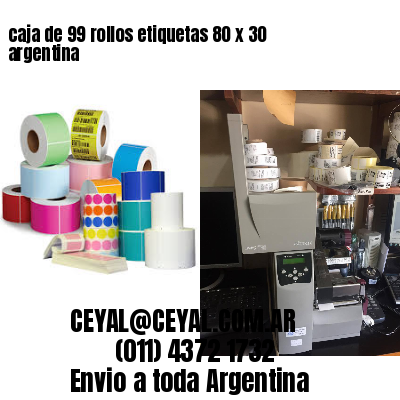 caja de 99 rollos etiquetas 80 x 30 argentina
