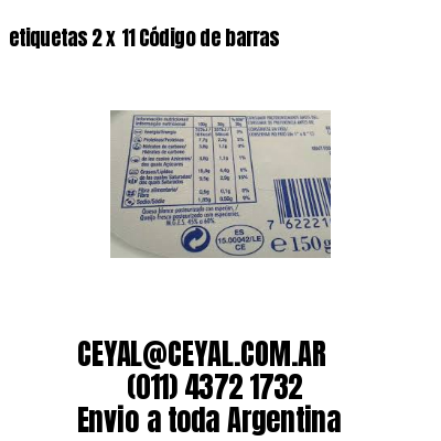 etiquetas 2 x 11 Código de barras