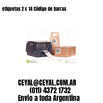 etiquetas 2 x 14 Código de barras