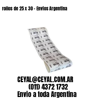 rollos de 25 x 30 – Envios Argentina