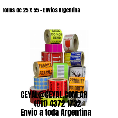 rollos de 25 x 55 – Envios Argentina
