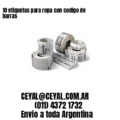 10 etiquetas para ropa con codigo de barras