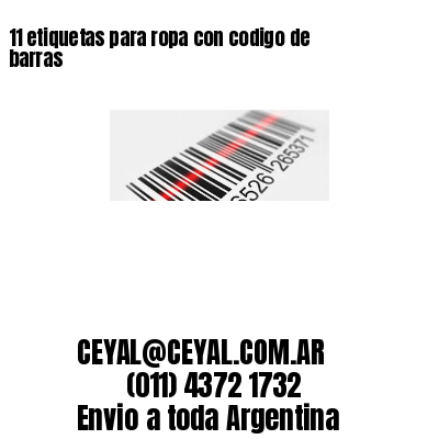 11 etiquetas para ropa con codigo de barras