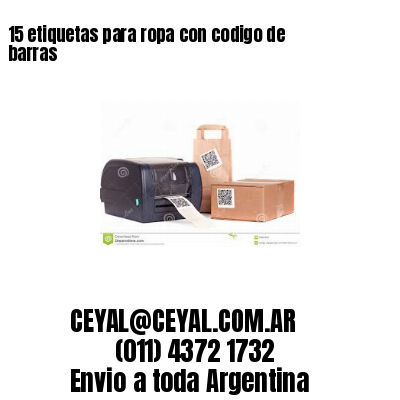 15 etiquetas para ropa con codigo de barras
