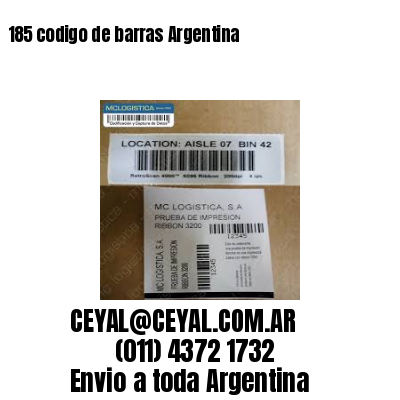 185 codigo de barras Argentina