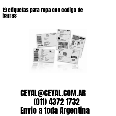 19 etiquetas para ropa con codigo de barras
