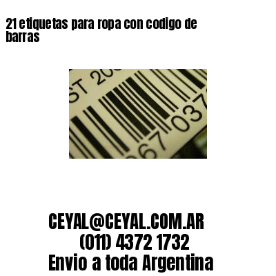 21 etiquetas para ropa con codigo de barras