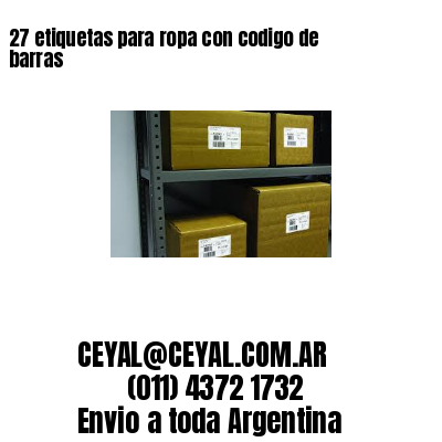 27 etiquetas para ropa con codigo de barras