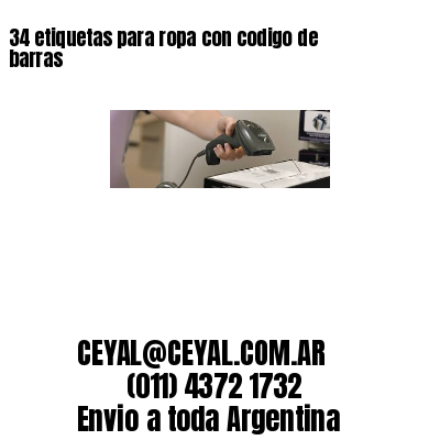 34 etiquetas para ropa con codigo de barras