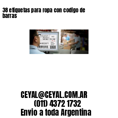 38 etiquetas para ropa con codigo de barras
