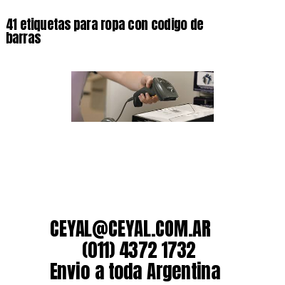 41 etiquetas para ropa con codigo de barras