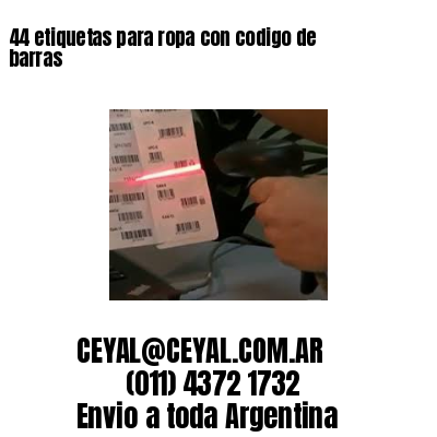 44 etiquetas para ropa con codigo de barras