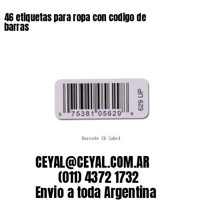 46 etiquetas para ropa con codigo de barras