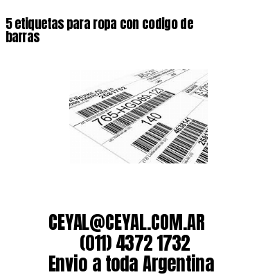 5 etiquetas para ropa con codigo de barras