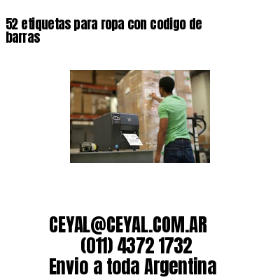 52 etiquetas para ropa con codigo de barras