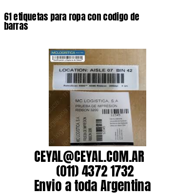 61 etiquetas para ropa con codigo de barras