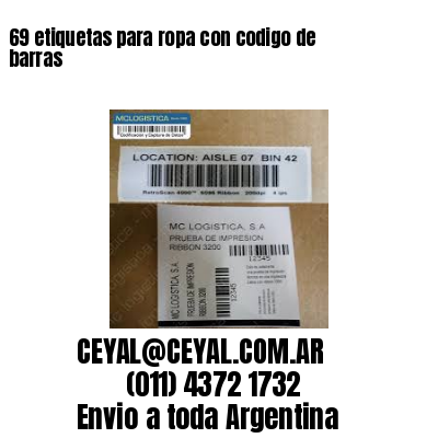 69 etiquetas para ropa con codigo de barras