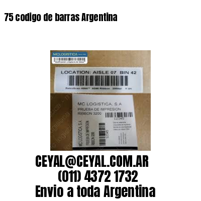 75 codigo de barras Argentina