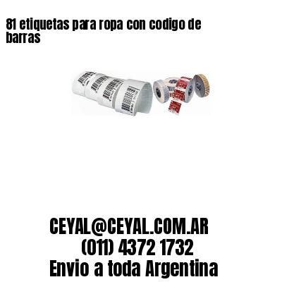 81 etiquetas para ropa con codigo de barras