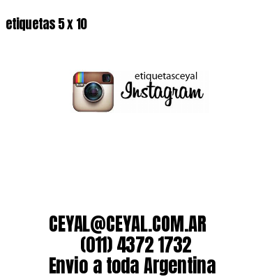 etiquetas 5 x 10