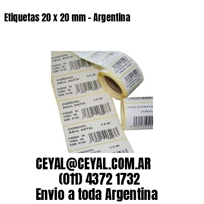 Etiquetas 20 x 20 mm – Argentina