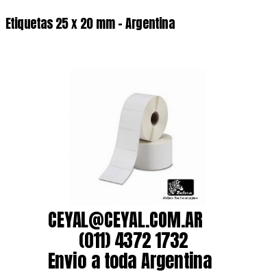 Etiquetas 25 x 20 mm – Argentina