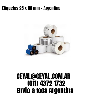 Etiquetas 25 x 80 mm – Argentina