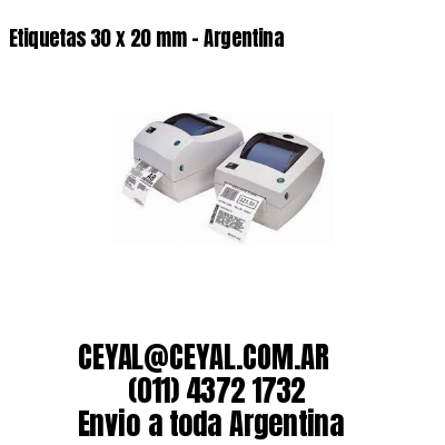 Etiquetas 30 x 20 mm – Argentina