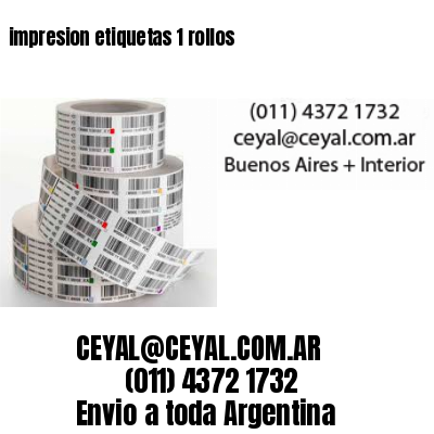 impresion etiquetas 1 rollos