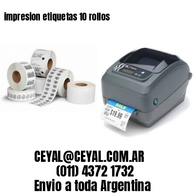 impresion etiquetas 10 rollos