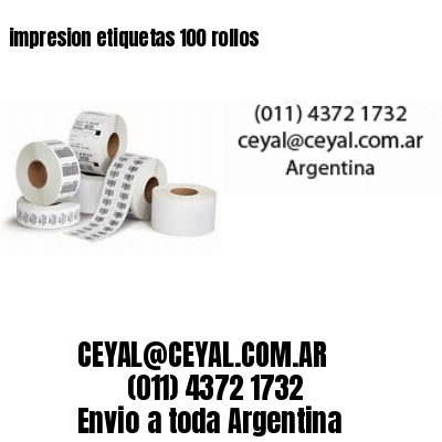 impresion etiquetas 100 rollos