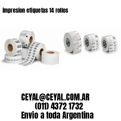 impresion etiquetas 14 rollos