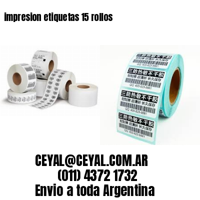 impresion etiquetas 15 rollos