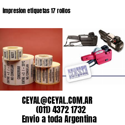impresion etiquetas 17 rollos