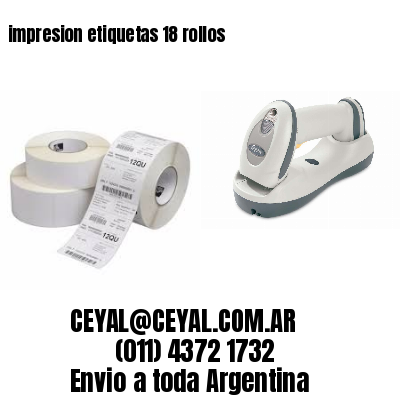 impresion etiquetas 18 rollos