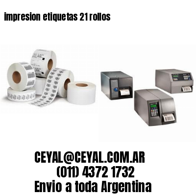 impresion etiquetas 21 rollos