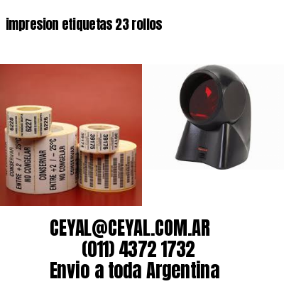 impresion etiquetas 23 rollos