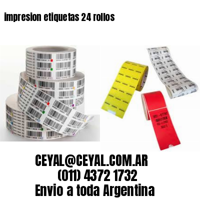 impresion etiquetas 24 rollos