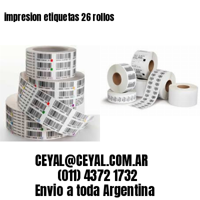 impresion etiquetas 26 rollos