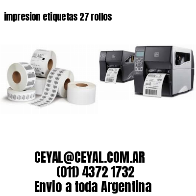 impresion etiquetas 27 rollos