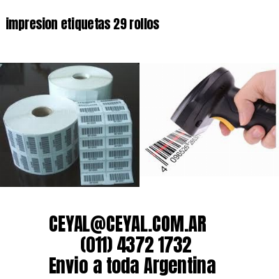 impresion etiquetas 29 rollos