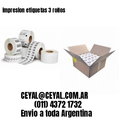 impresion etiquetas 3 rollos