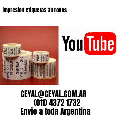 impresion etiquetas 30 rollos