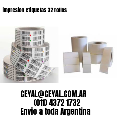 impresion etiquetas 32 rollos