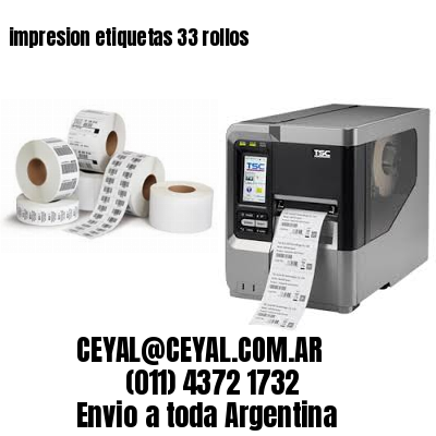 impresion etiquetas 33 rollos