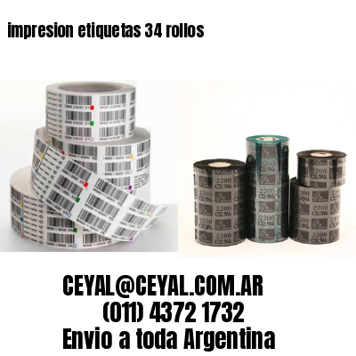 impresion etiquetas 34 rollos